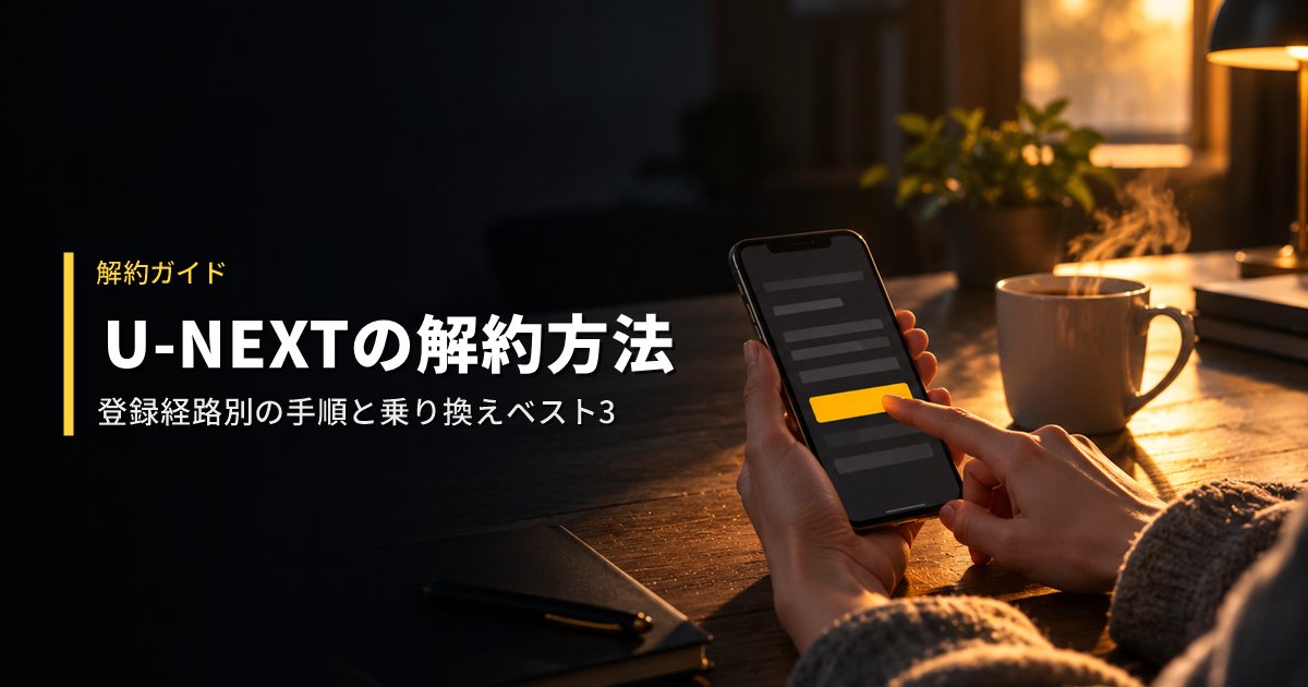 U-NEXTの解約方法